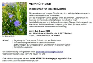 Einladung zur Veranstaltung "Wildblumen für Insektenvielfalt"